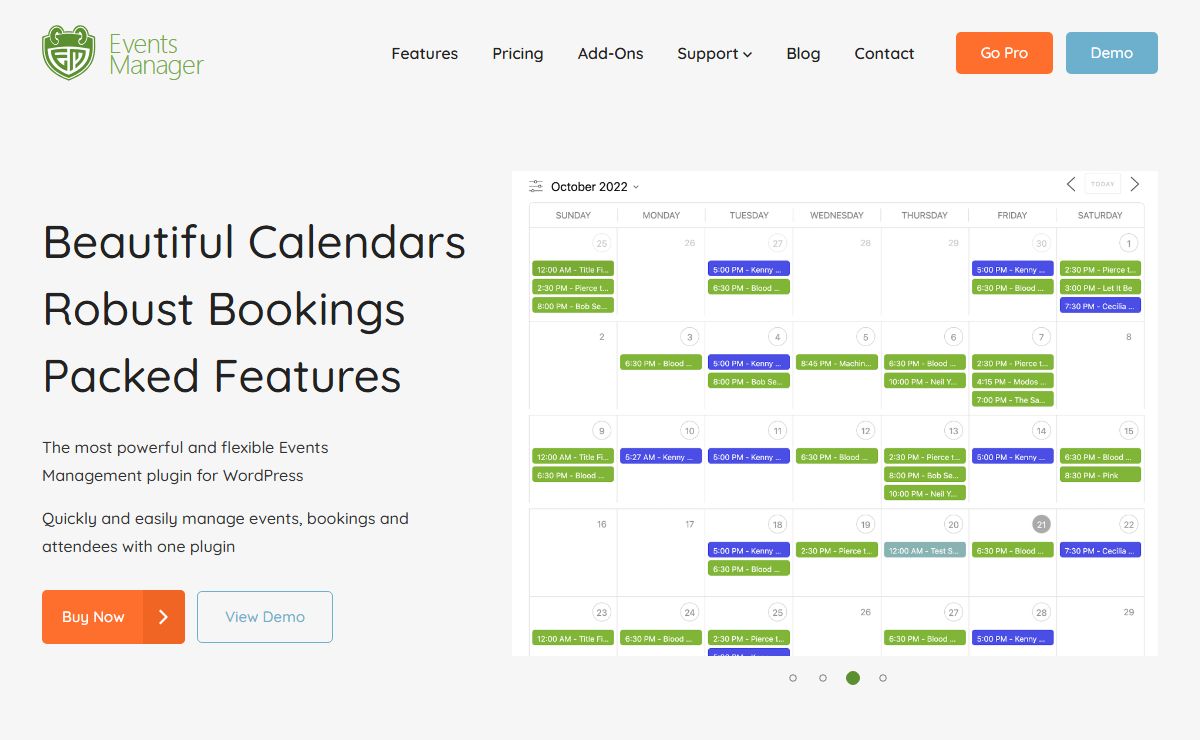 Home - Events Manager for WordPress