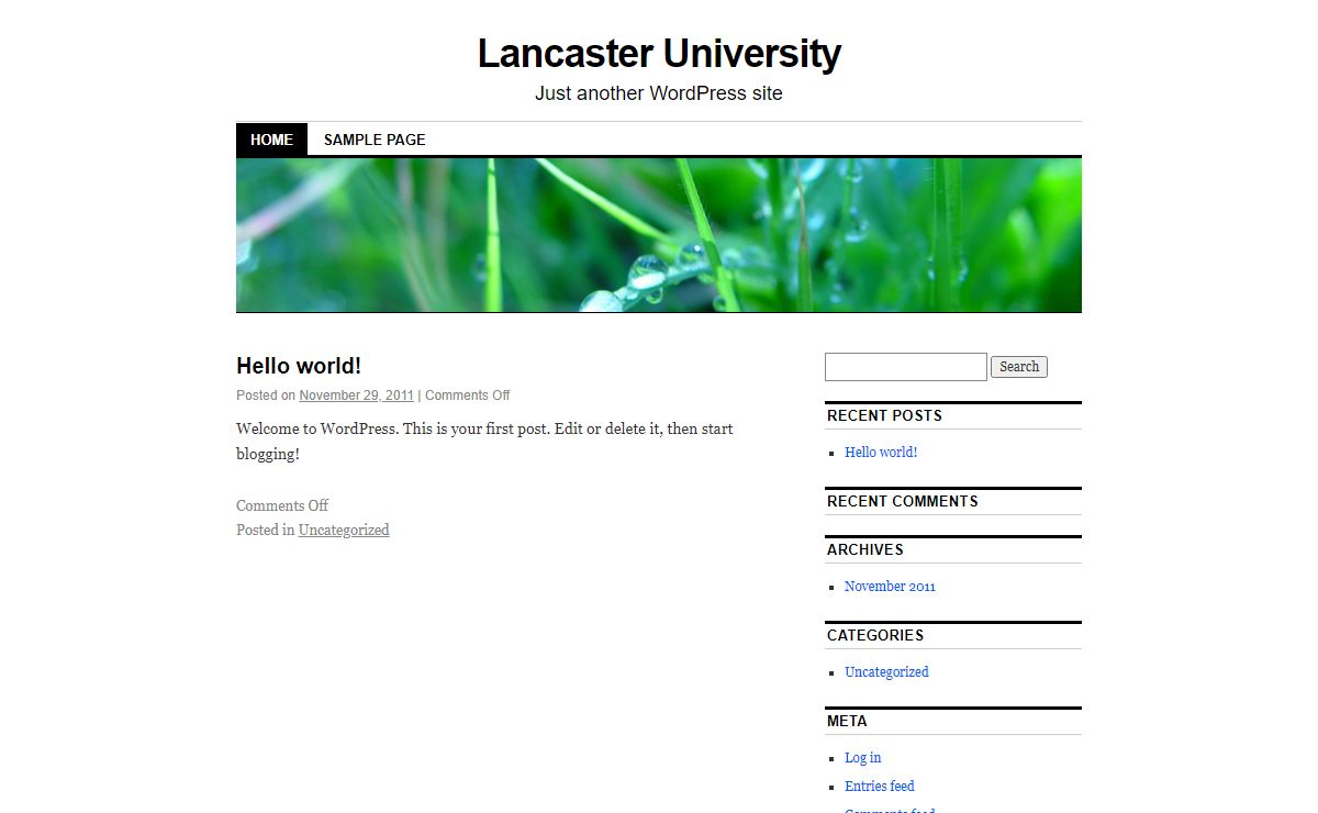Lancaster University | Just another WordPress site