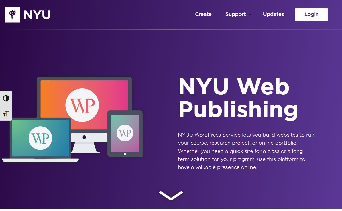Web Publishing – Build WordPress websites for courses, departments and programs