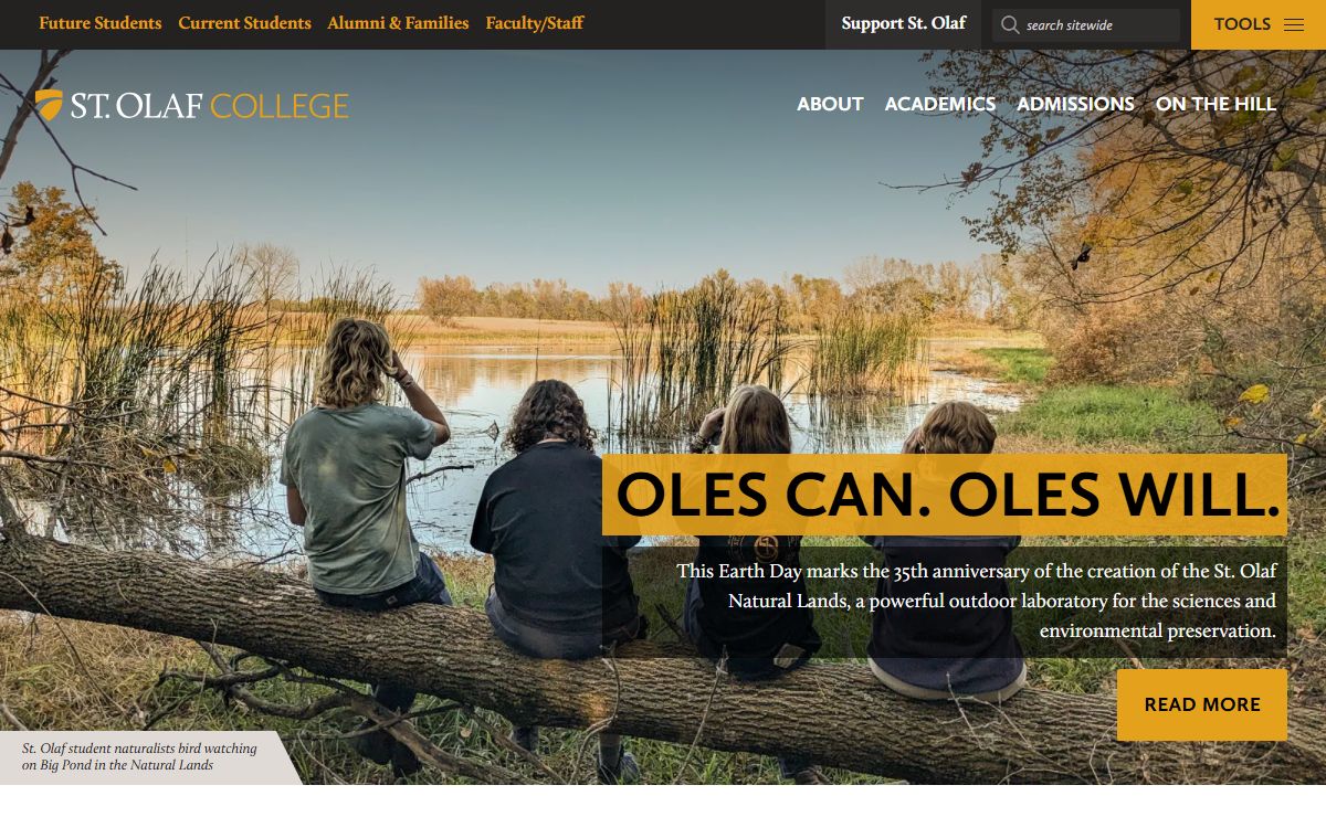 St. Olaf College – A private liberal arts college of the Lutheran church in Minnesota