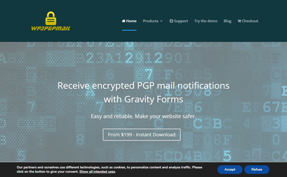 Gravity Forms PGP Encryption plugin by wp2pgpmail | A simple PGP Mail Encryption Plugin for WordPress Gravity Forms by wp2pgpmail