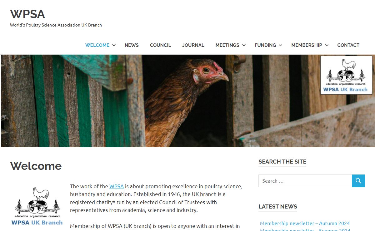 WPSA – World's Poultry Science Association UK Branch