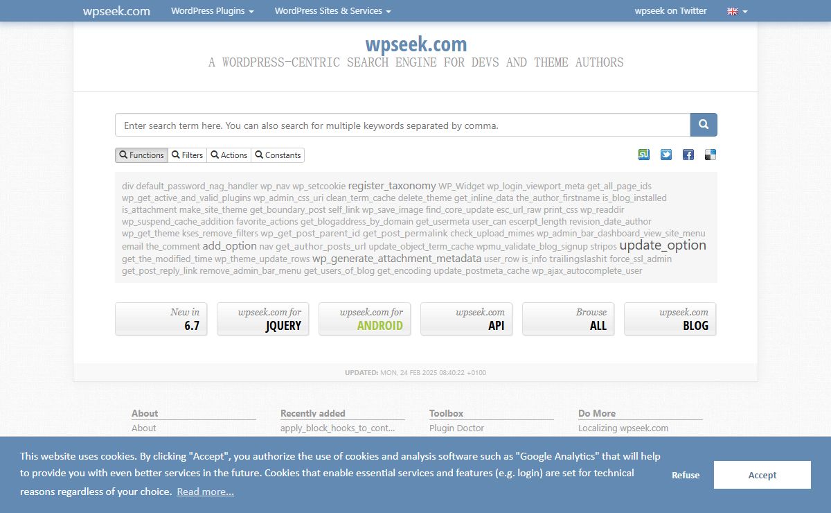 WPSeek.com - A WordPress-centric search engine for devs and theme authors