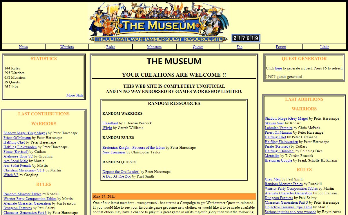 Warhammer Quest : The Museum