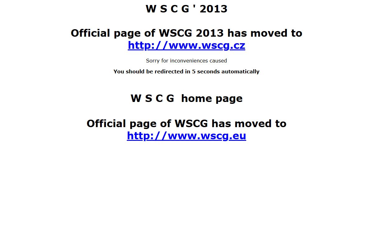 WSCG'2012 Computer Graphics&Visualisation&Computer Vision Conf.