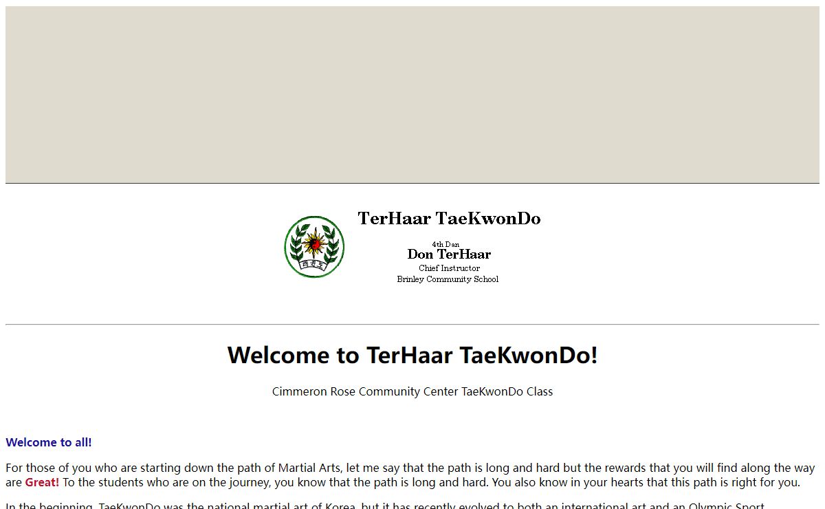 TerHaar TaeKwonDo