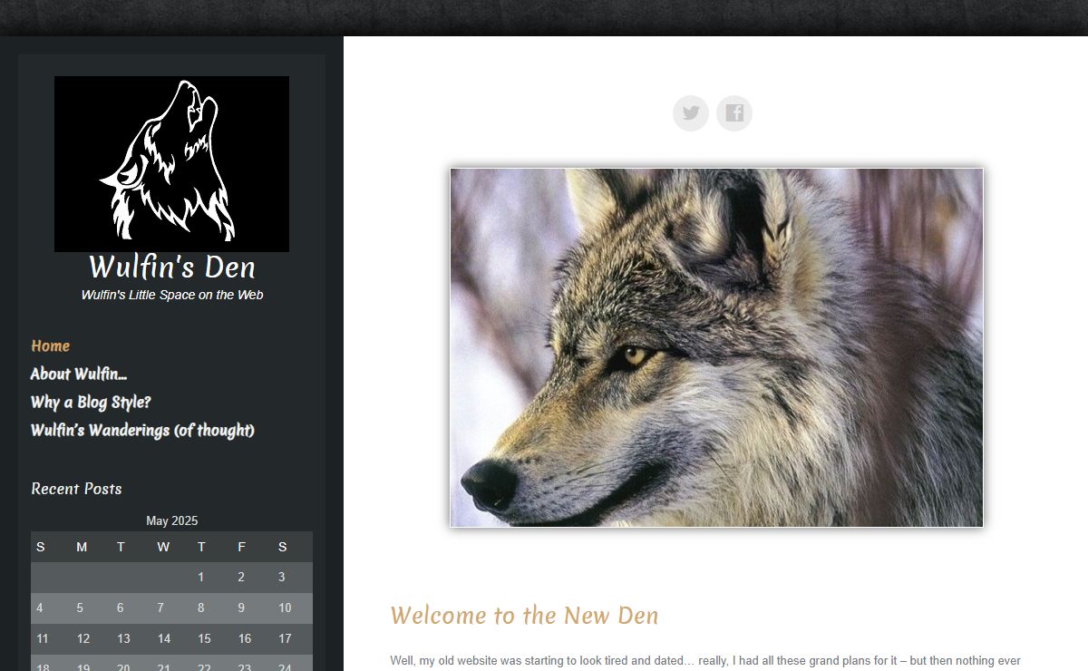 Wulfin's Den | Wulfin's Little Space on the Web