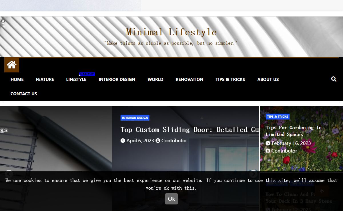 Minimal Lifestyle - 'Make things as simple as possible, but no simpler.'
