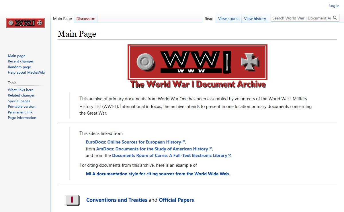 World War I Document Archive