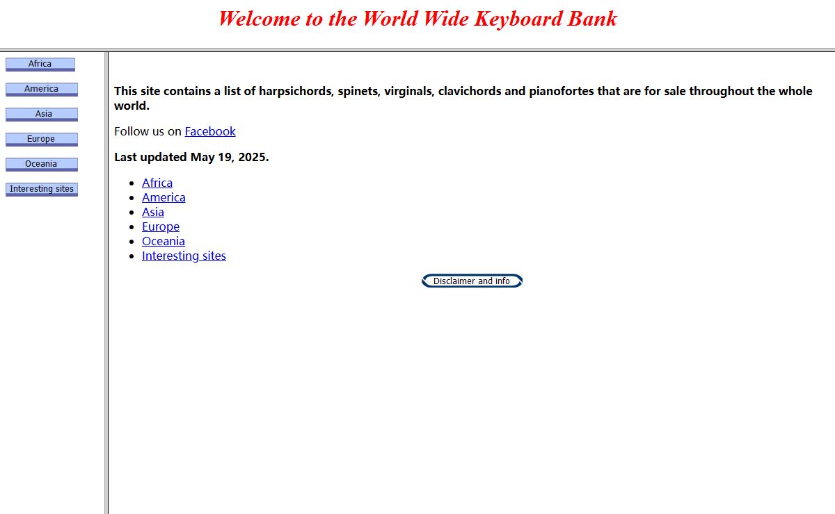 Welcome to the World Wide Keyboard Bank