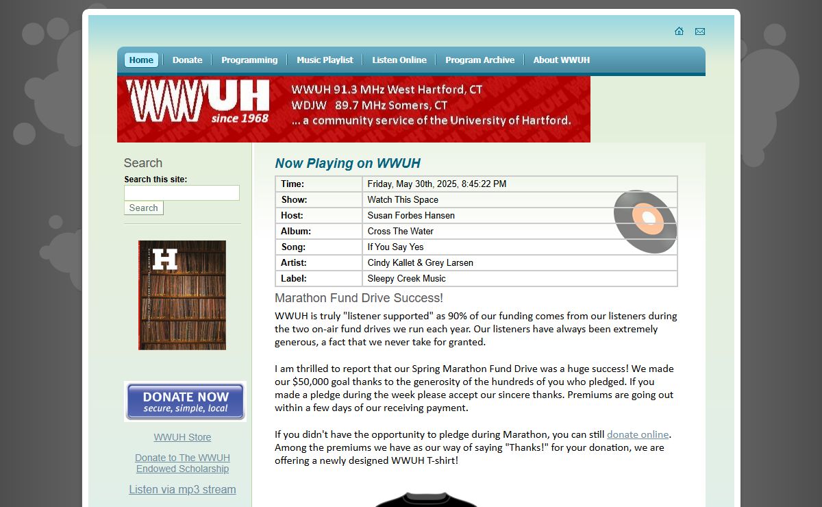 wwuh.org | WWUH 91.3 FM
