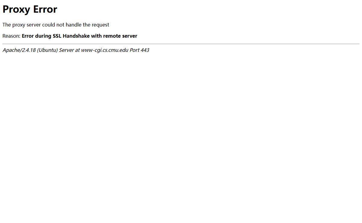 500 Proxy Error