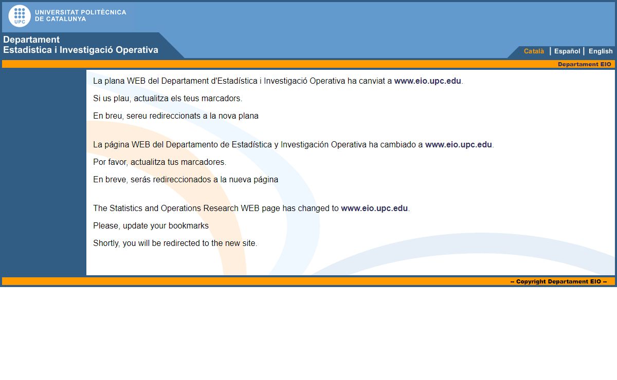 Departament d'Estadística i Investigació Operativa - UPC
