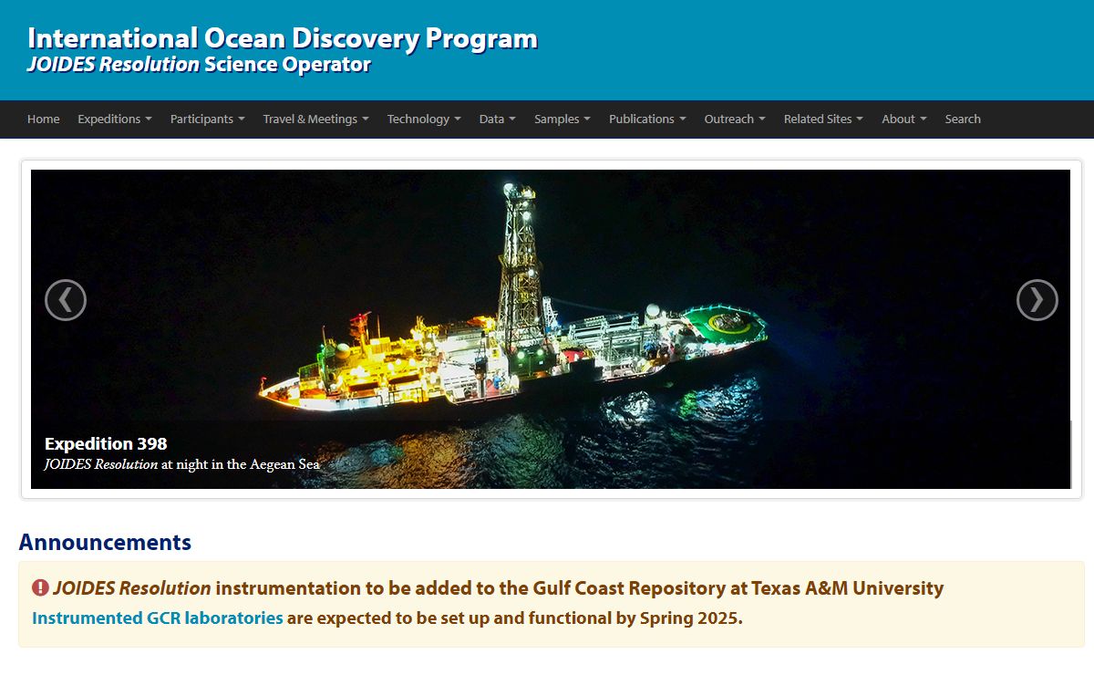 International Ocean Discovery Program • JOIDES Resolution Science Operator (IODP JRSO)