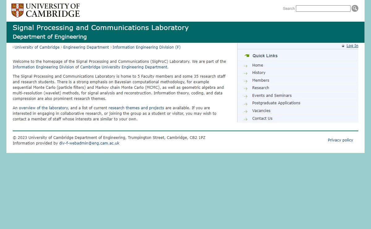 Signal Processing and Communications Laboratory