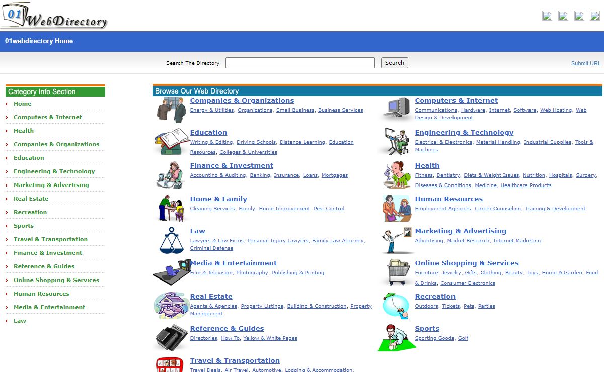 01Webdirectory.com - Web Directory & Resource Portal