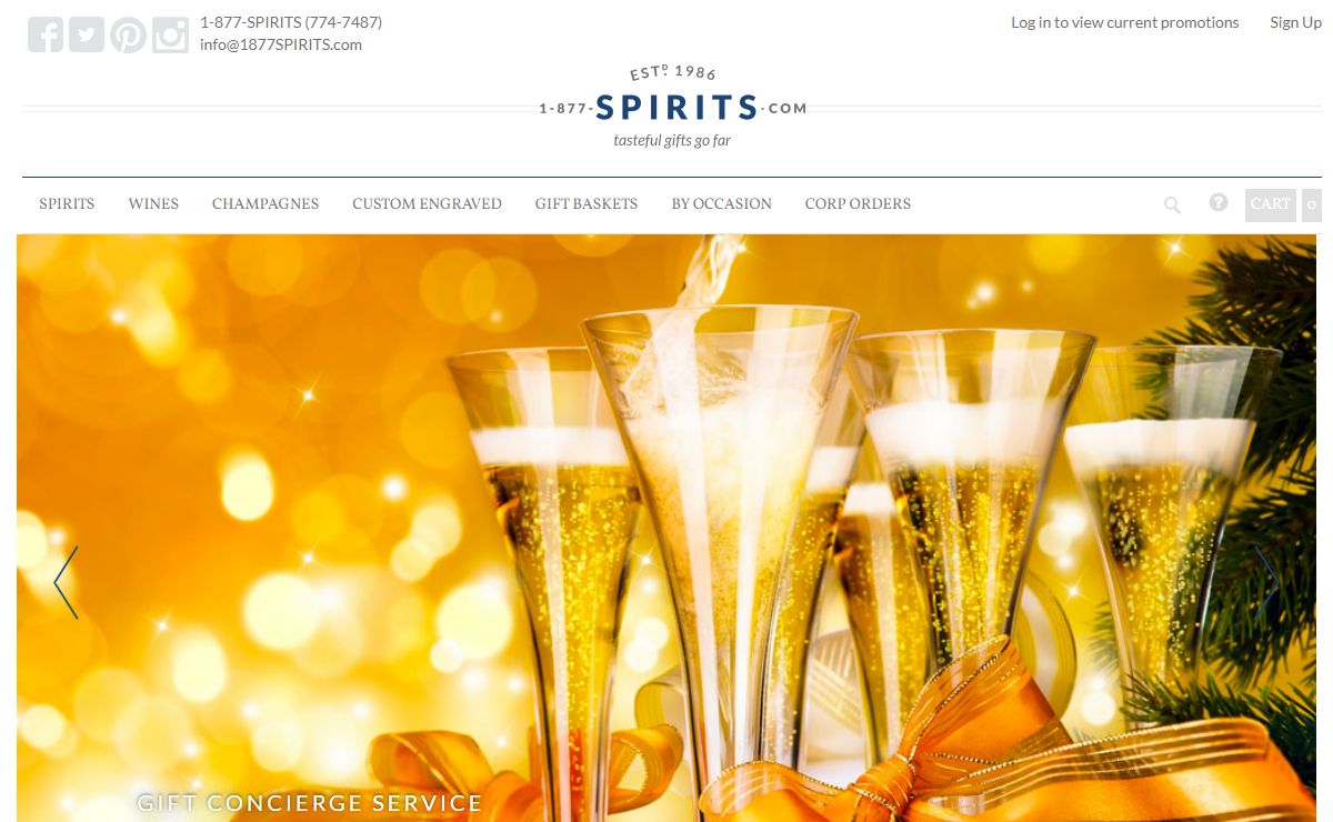 Premier Gift Delivery Service from 1-877-SPIRITS.COM
