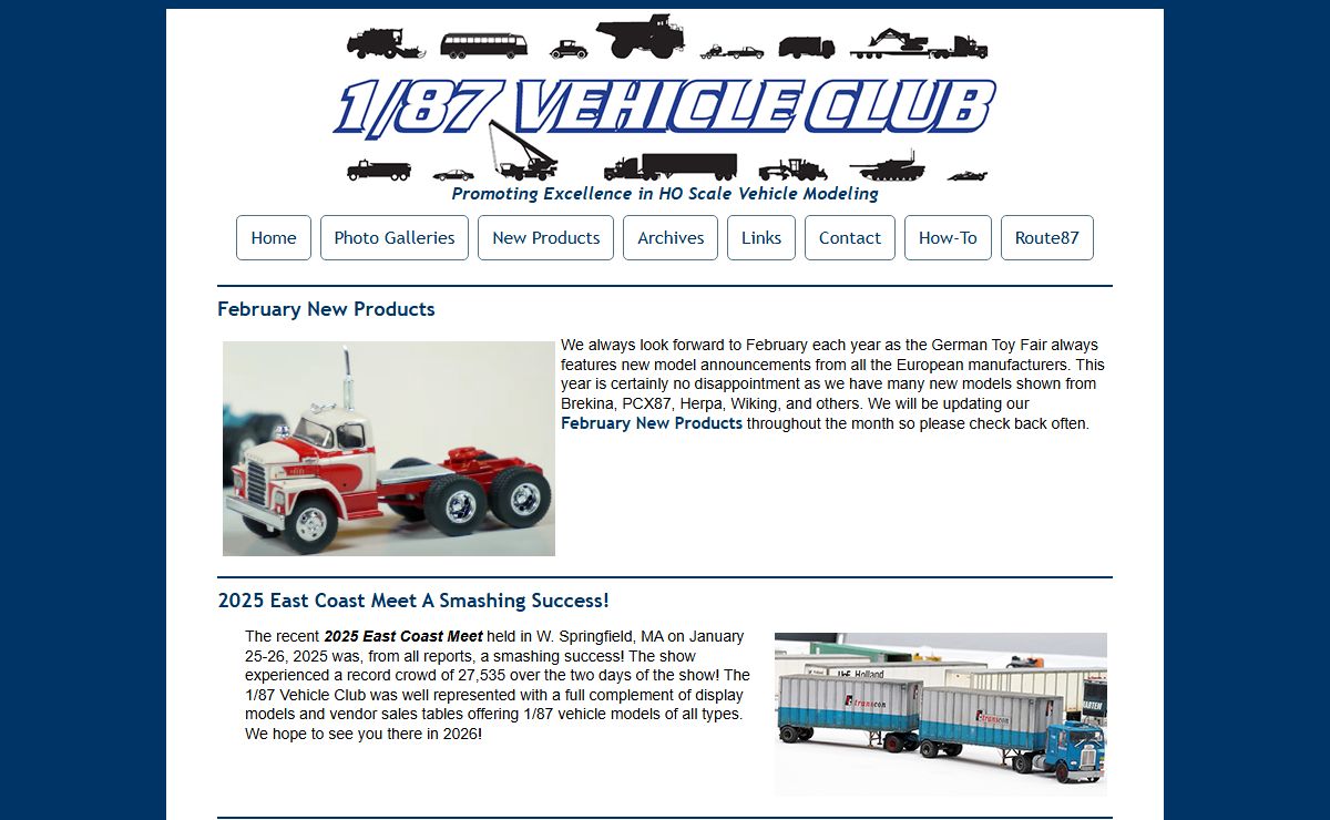 1/87 Vehicle Club Home Page - Welcome!