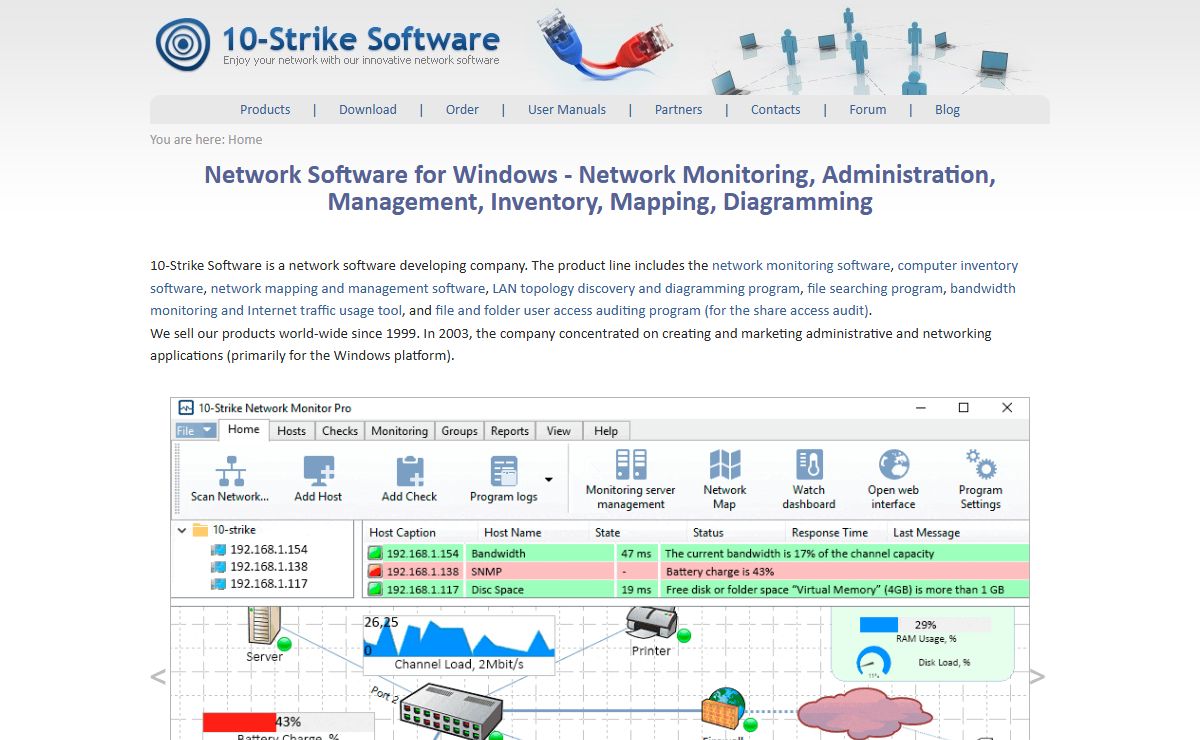 Network Software for Windows - Network Monitoring, Inventory, Mapper, Scanner, NMS