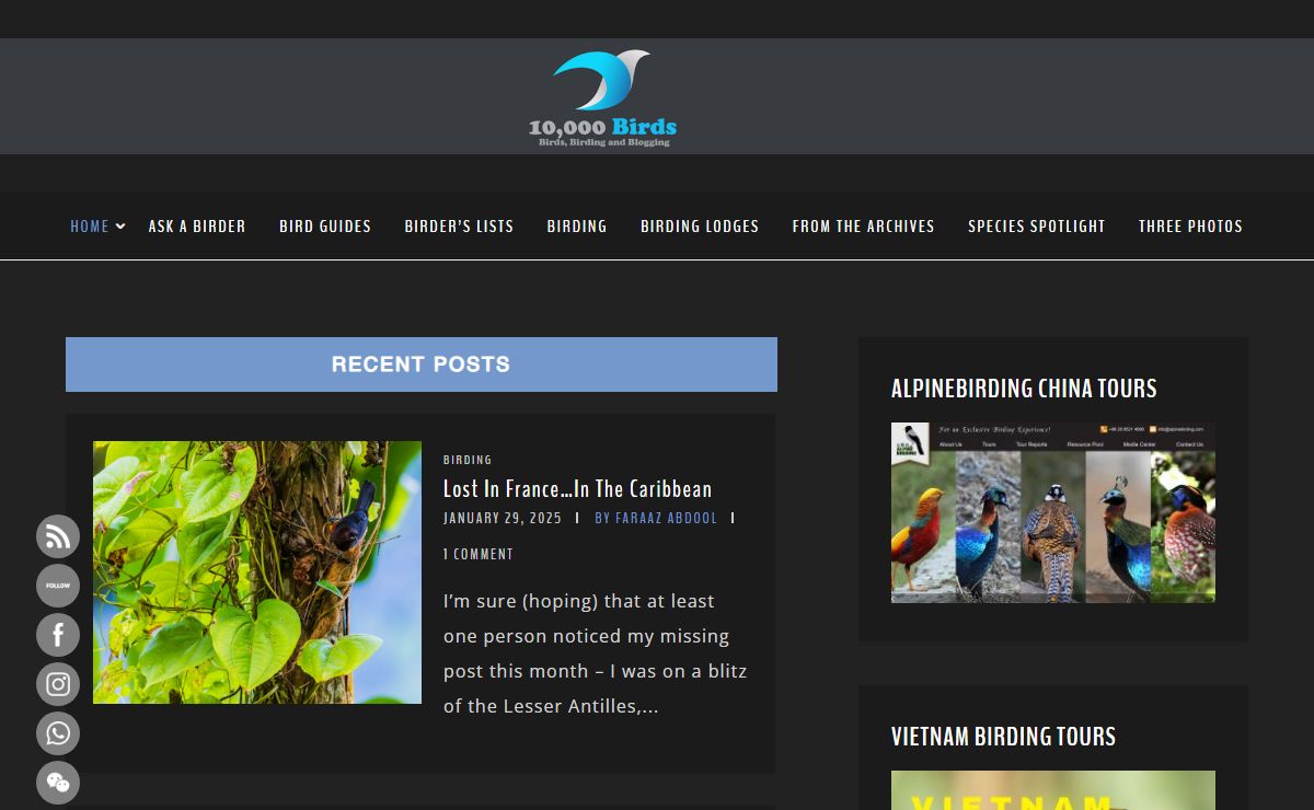 10,000 Birds - Birds, Birding and Blogging