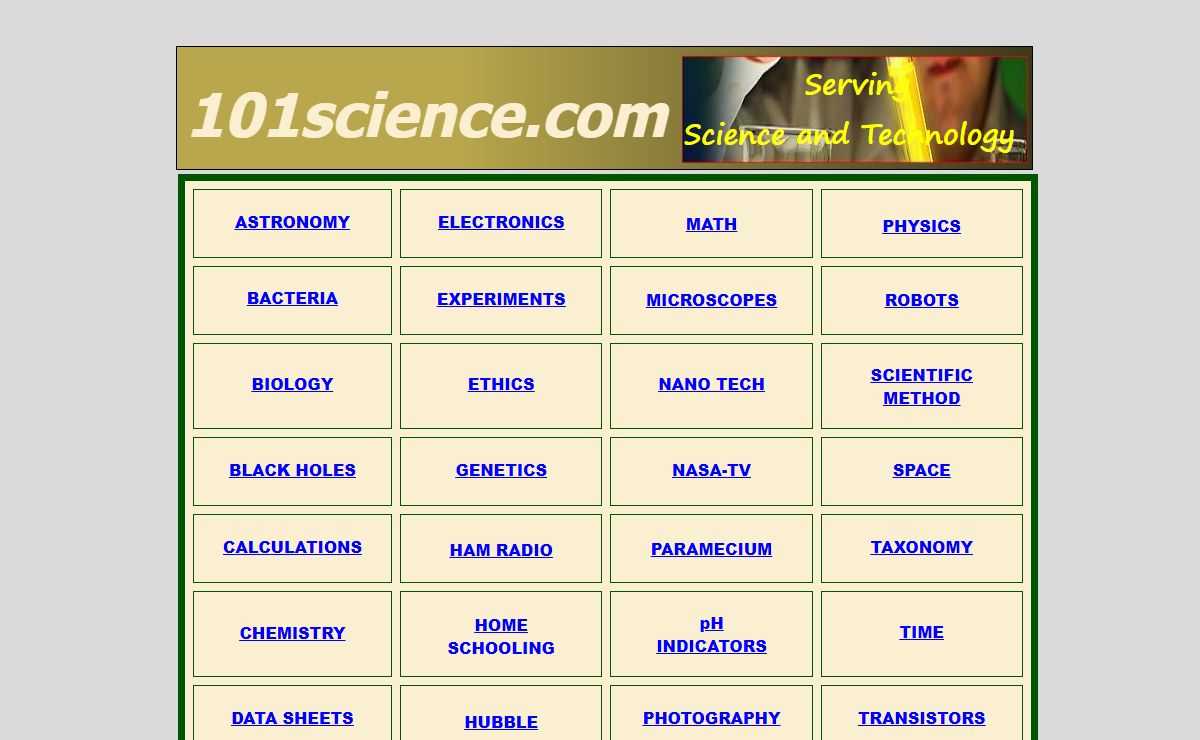 Your mobile friendy science directory and learning center
