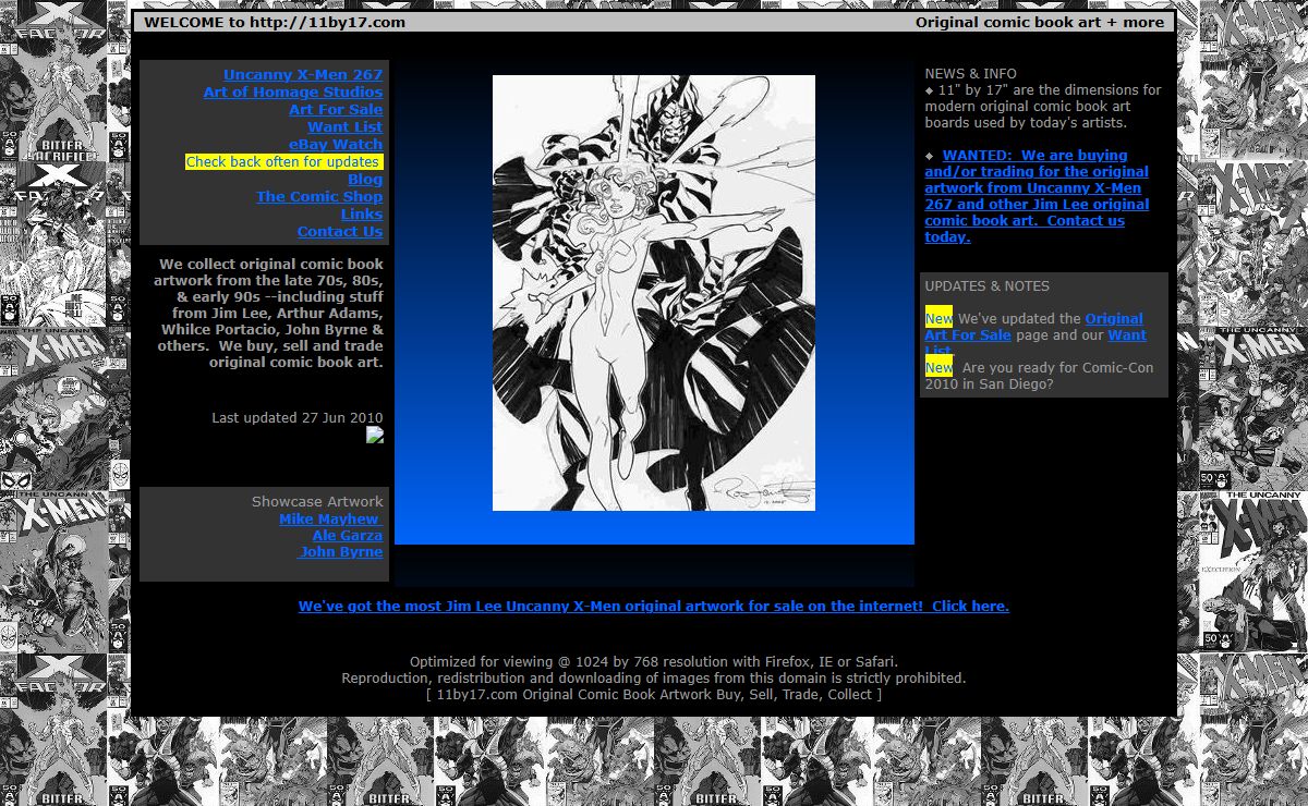 11by17.com - jim lee and whilce portacio original comic book art for sale - buy sell trade collect