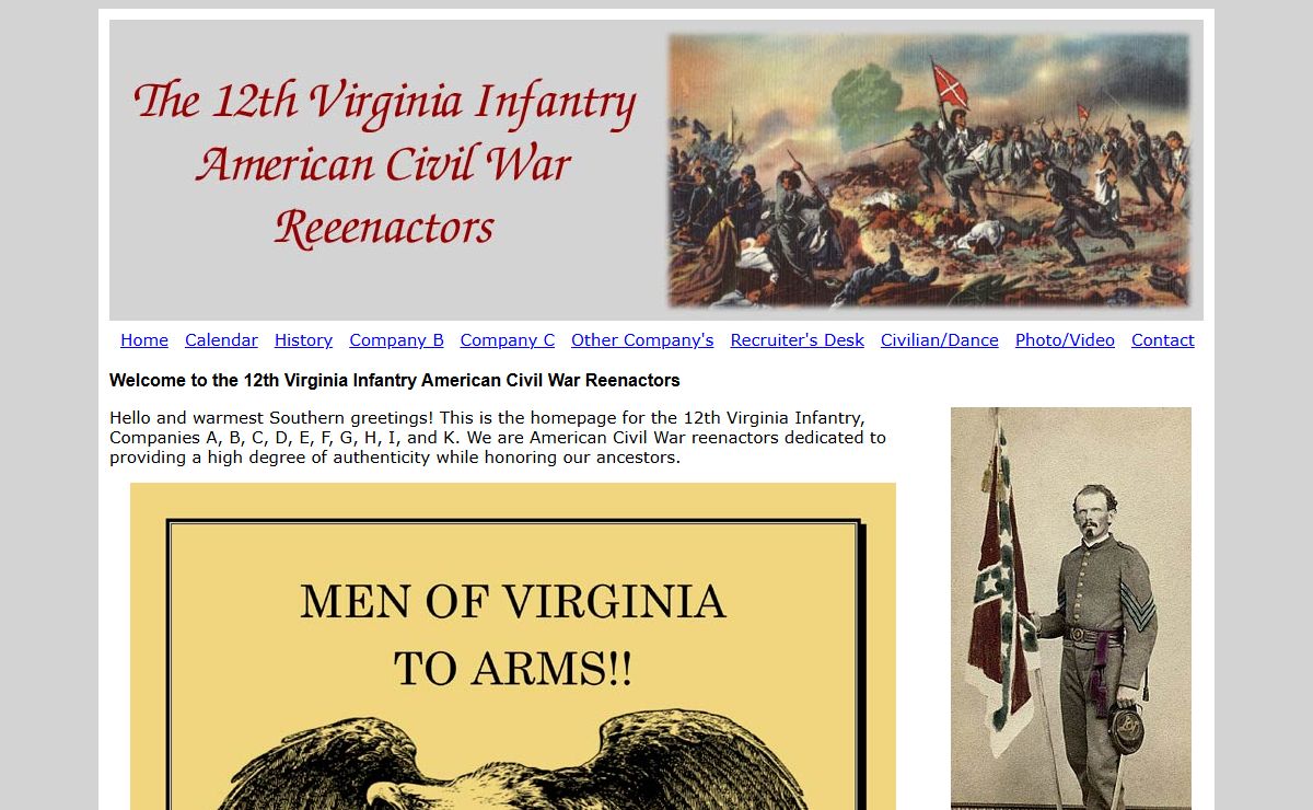 The 12th Virginia Infantry ~ American Civil War Reenactors