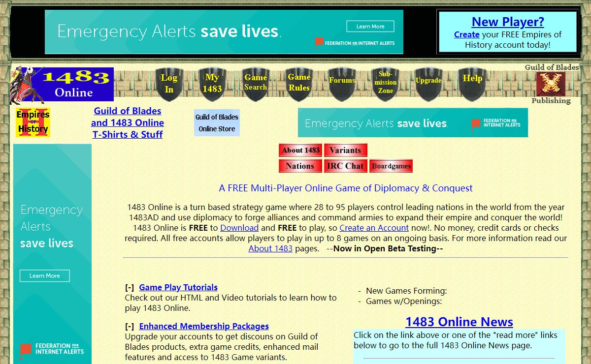1483 Online. A Multi Player Medieval Game of Diplomacy & Conquest
