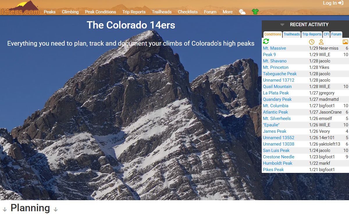 14ers.com | Home of the Colorado 14ers | Fourteeners