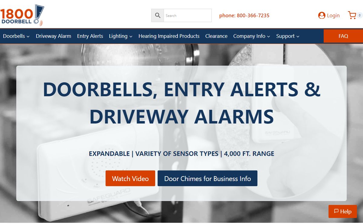 DOORBELLS, DOOR ALARMS & DRIVEWAY ALARMS | 1800Doorbell