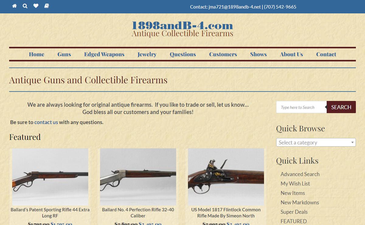 Antique Guns and Collectible Firearms | 1898andB-4.com