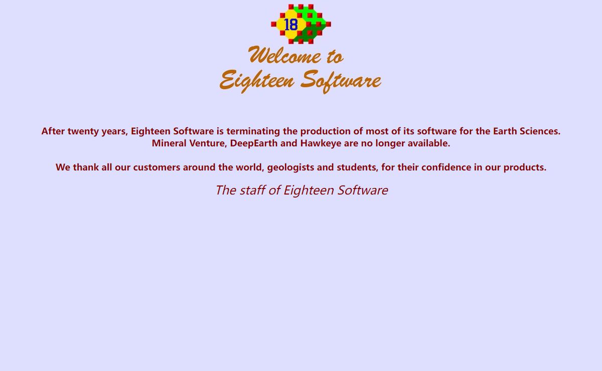 Eighteen Software - Geology Software and Earth Science Software for Educators and Geologists