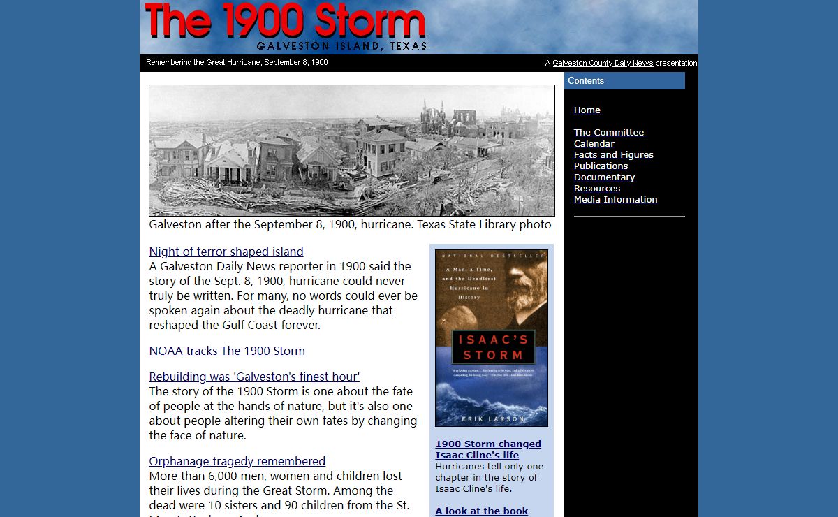 The 1900 Storm - Galveston, Texas
