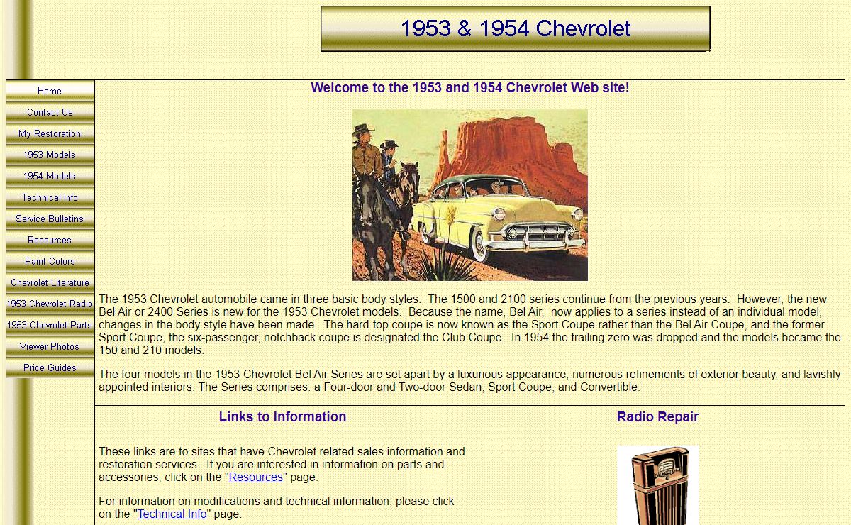 1953 1954 Chevrolet Automobile