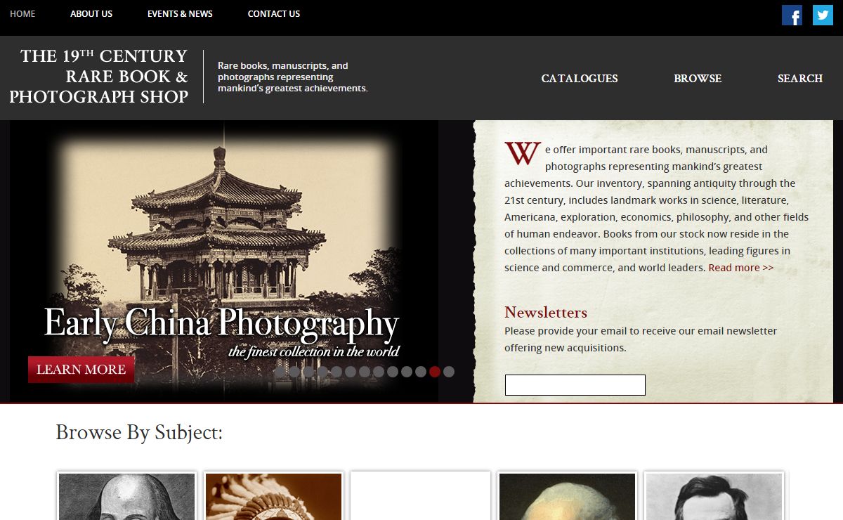 The 19th Century Rare Book and Photograph Shop