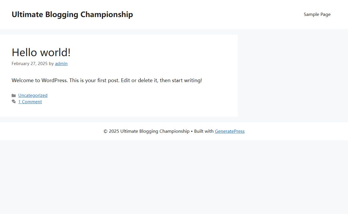 Ultimate Blogging Championship -
