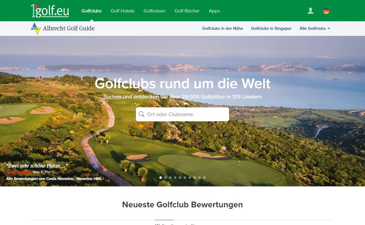 Albrecht Golf Travel: Golf Führer & Golfreisen weltweit