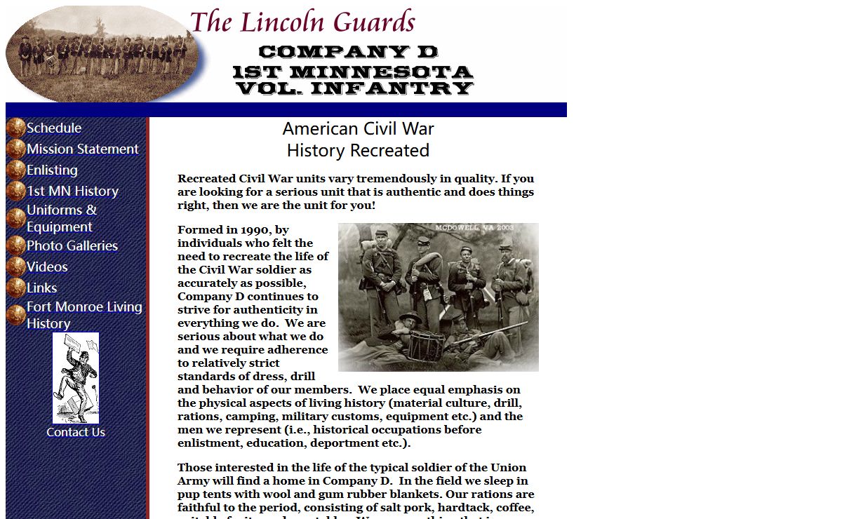 The Lincoln Guards - Company D, 1st Minnesota Volunteer Infantry