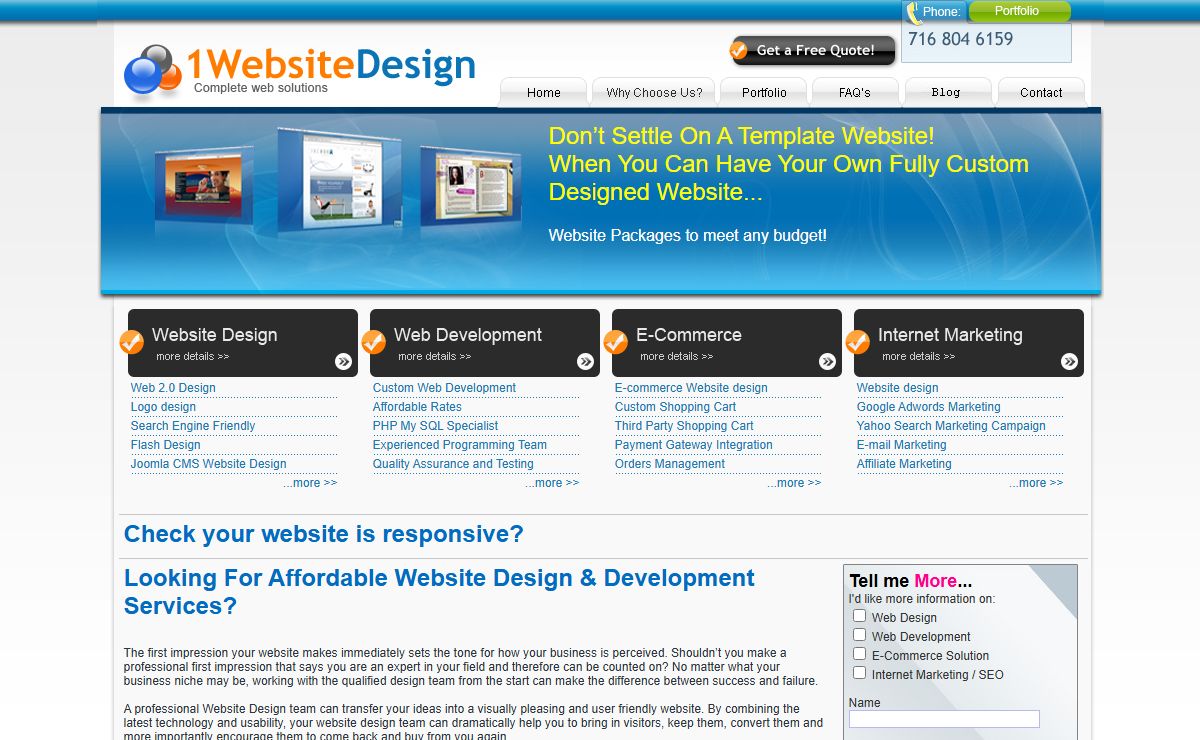 Professional Web Design Services, Ecommerce and Joomla website design