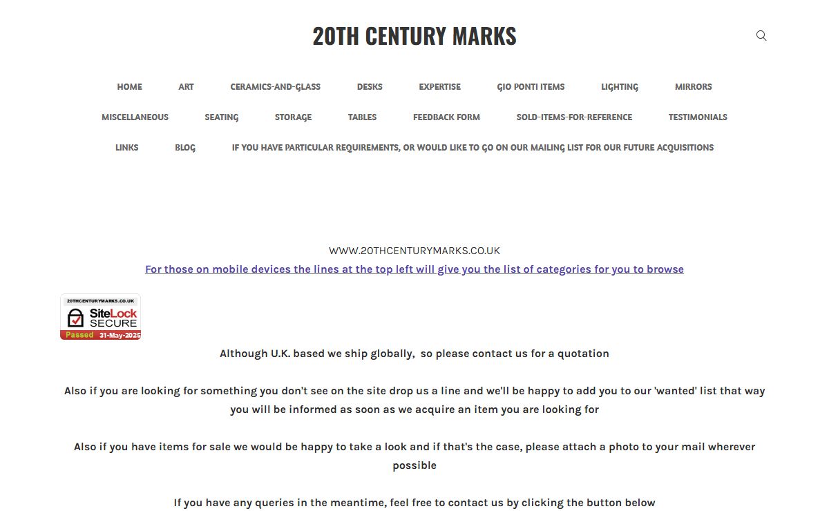 20TH CENTURY MARKS - 20th Century Marks Home