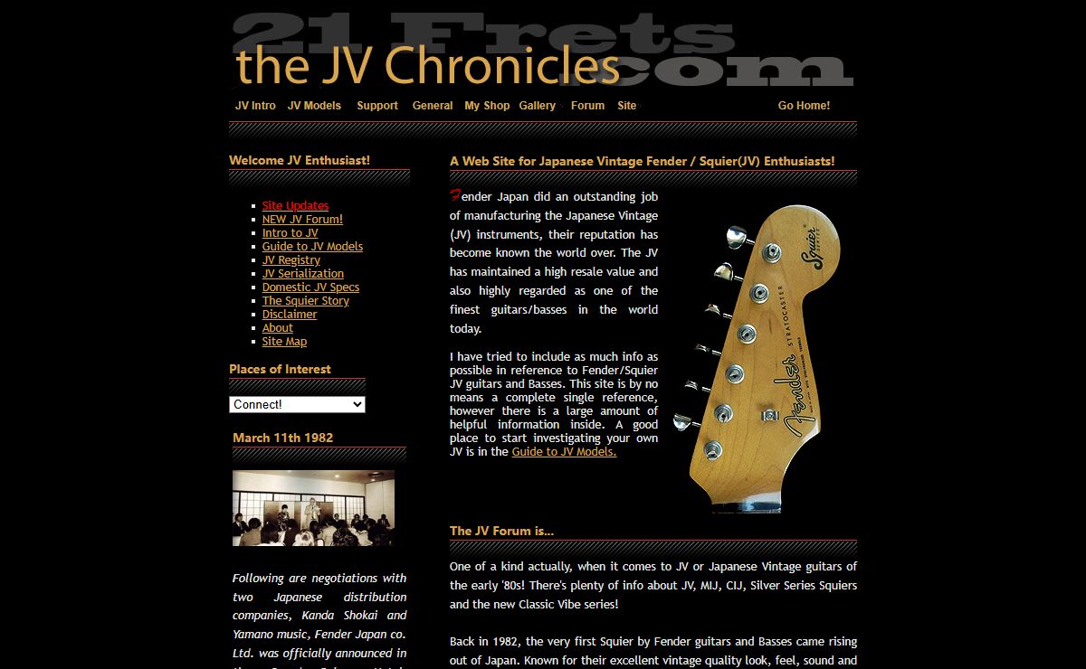 21frets.com - guitar information and forum about JV - Japanese Vintage fender squier stratocaster guitars, squier telecaster and basses