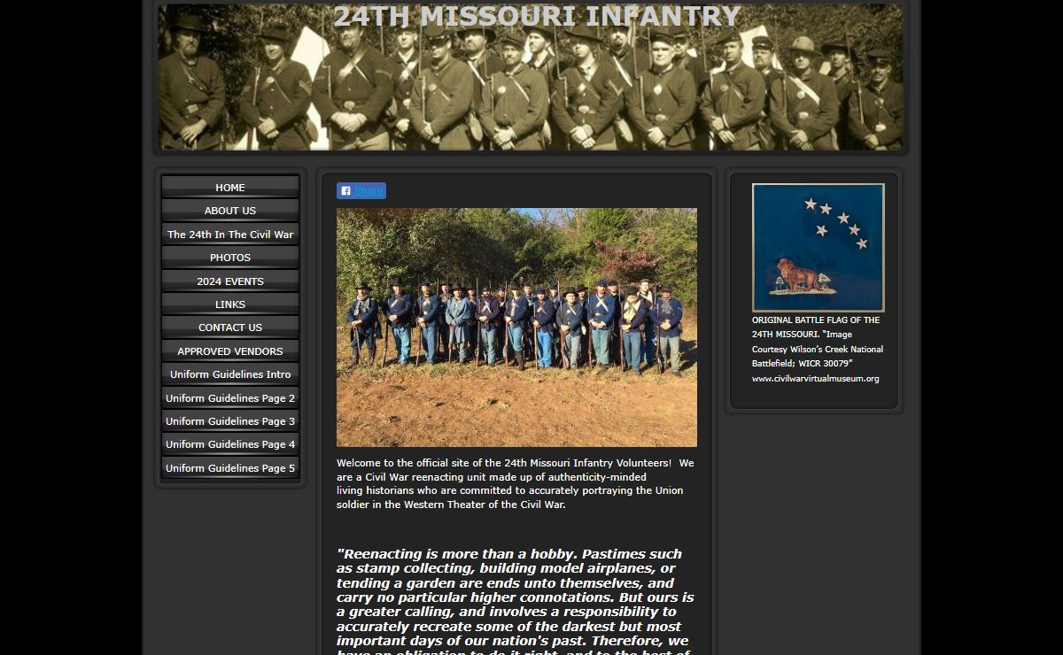 24TH MISSOURI INFANTRY-HOME