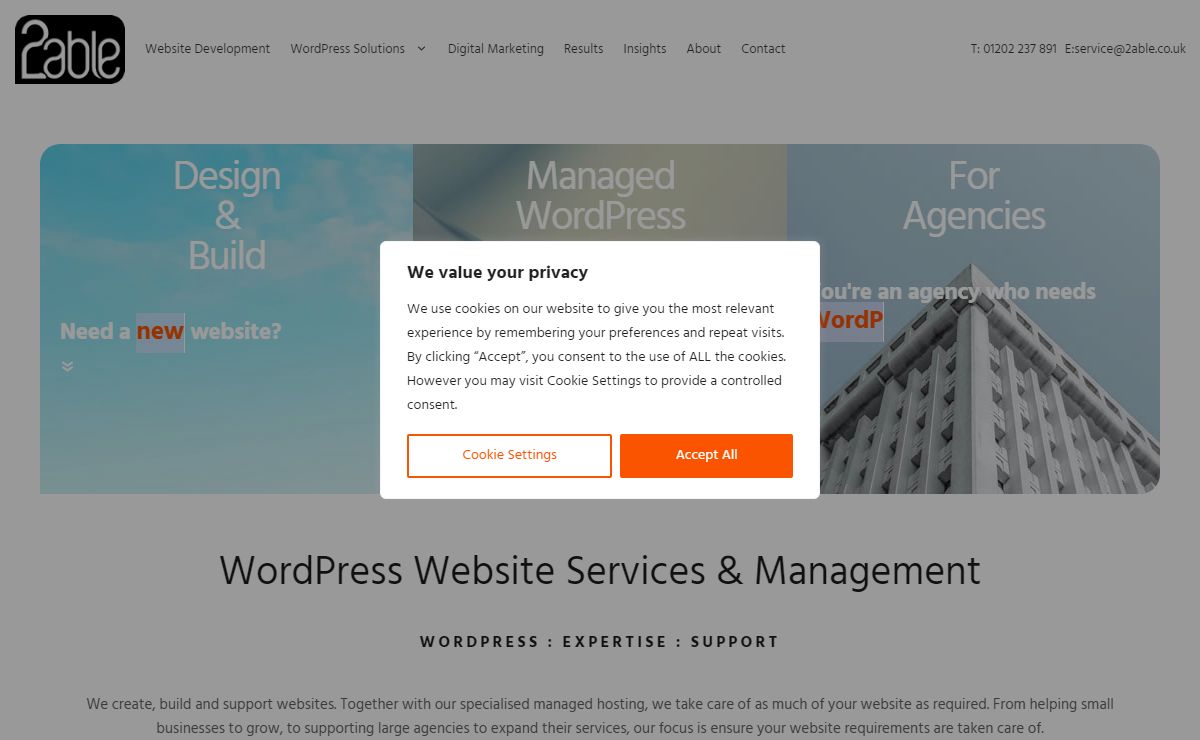 WordPress Website Services & Management - 2able