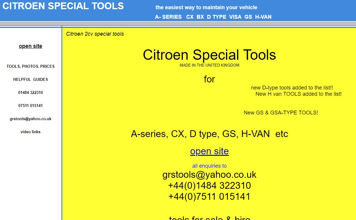 Citroen 2cv special tools