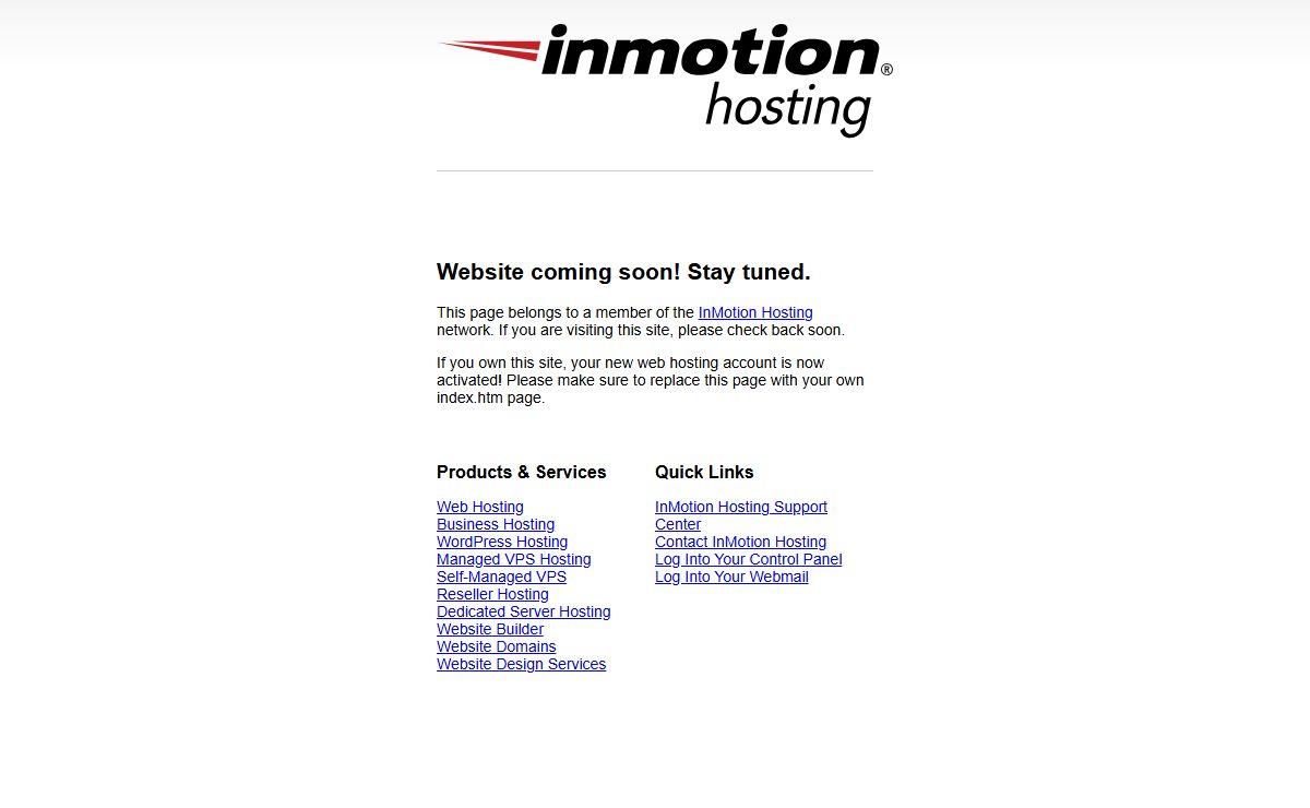 Web Hosting by InMotion Hosting