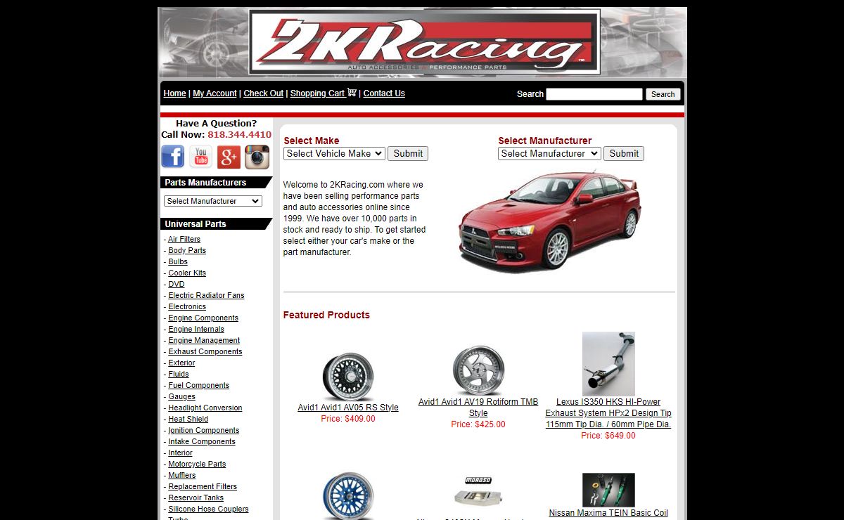 2KRacing.com Performance Parts / Auto Accessories