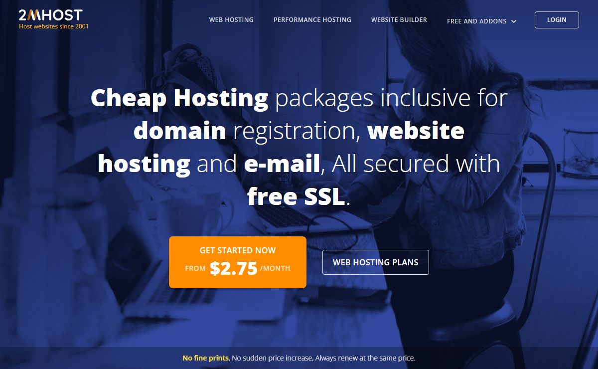 Cheap Hosting with free SSL | Host your website for $2.75 | 2MHost.com