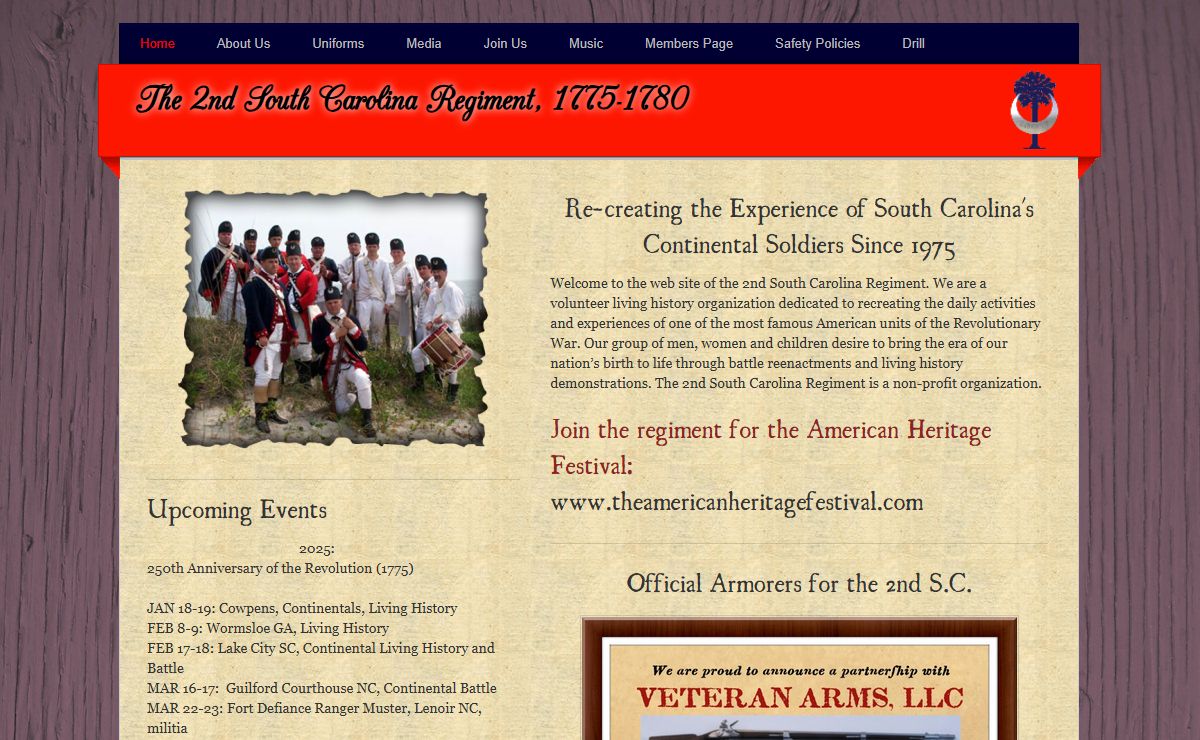 The 2nd South Carolina Regiment, 1775-1780 - Home