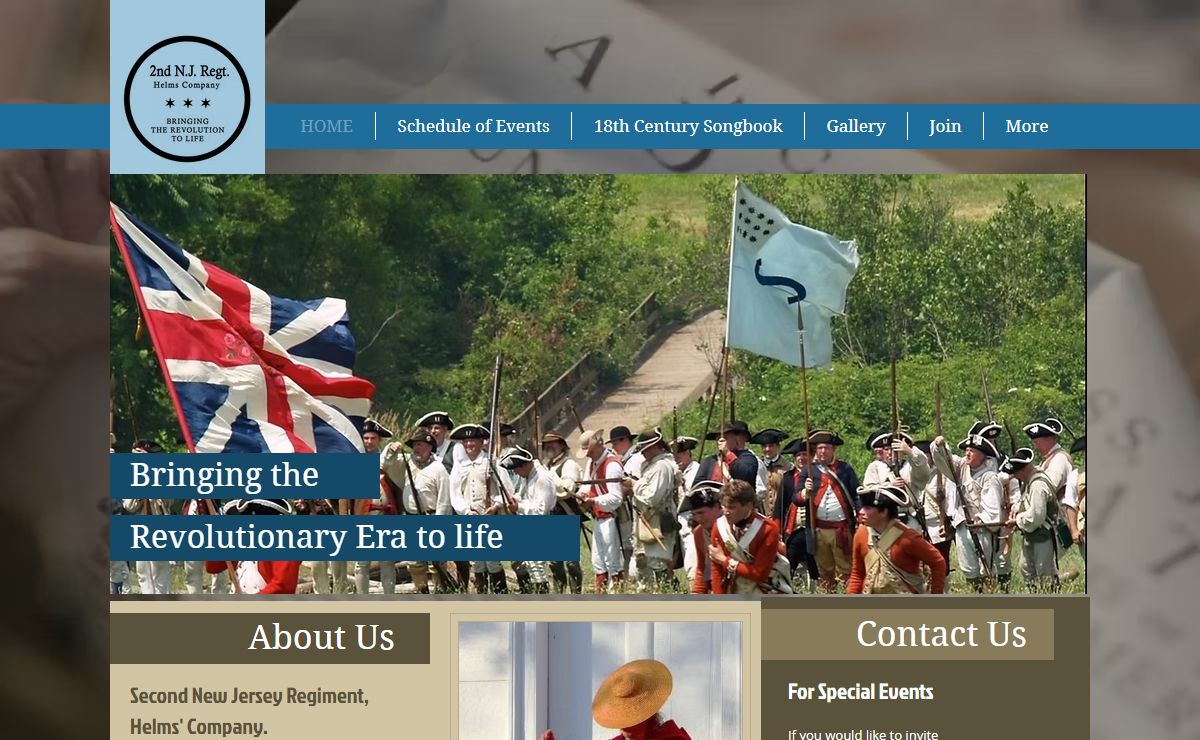 2nd New Jersey Regiment | History education through experience