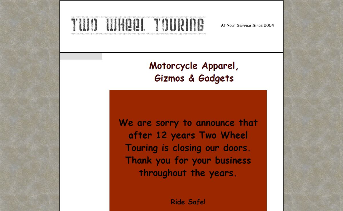 Motorcycle Accessory Store - Two Wheel Touring